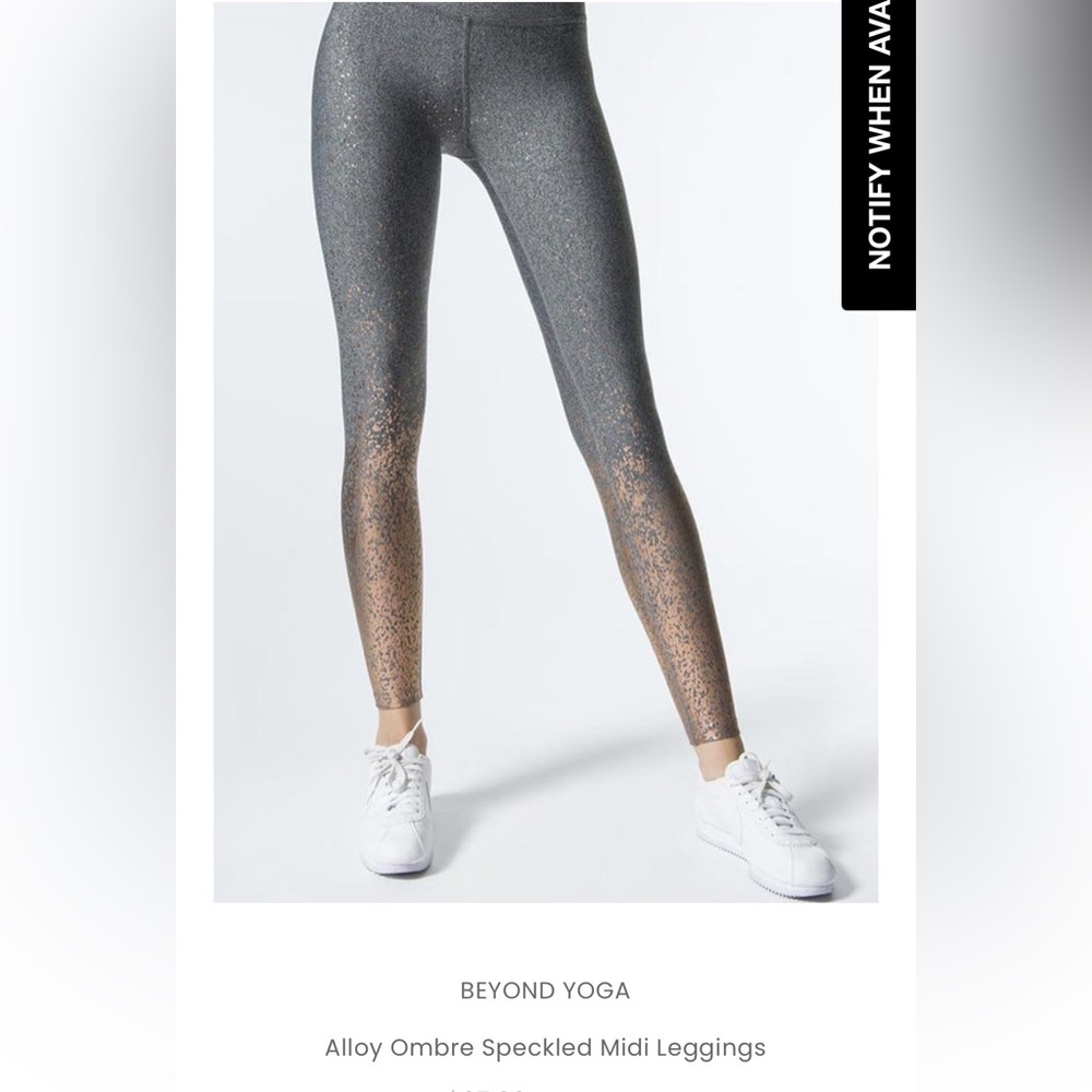 Beyond Yoga Alloy Ombre Speckled Midi Leggings